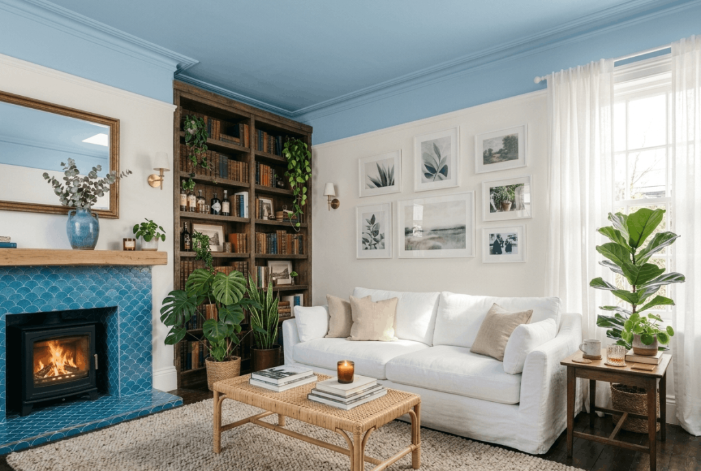 Blue Painted Ceiling