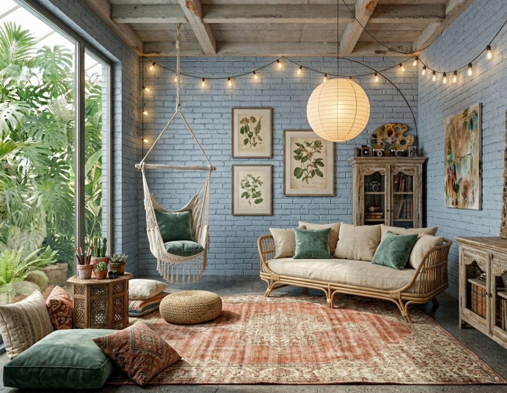 Boho Dusty Blue & Eucalyptus