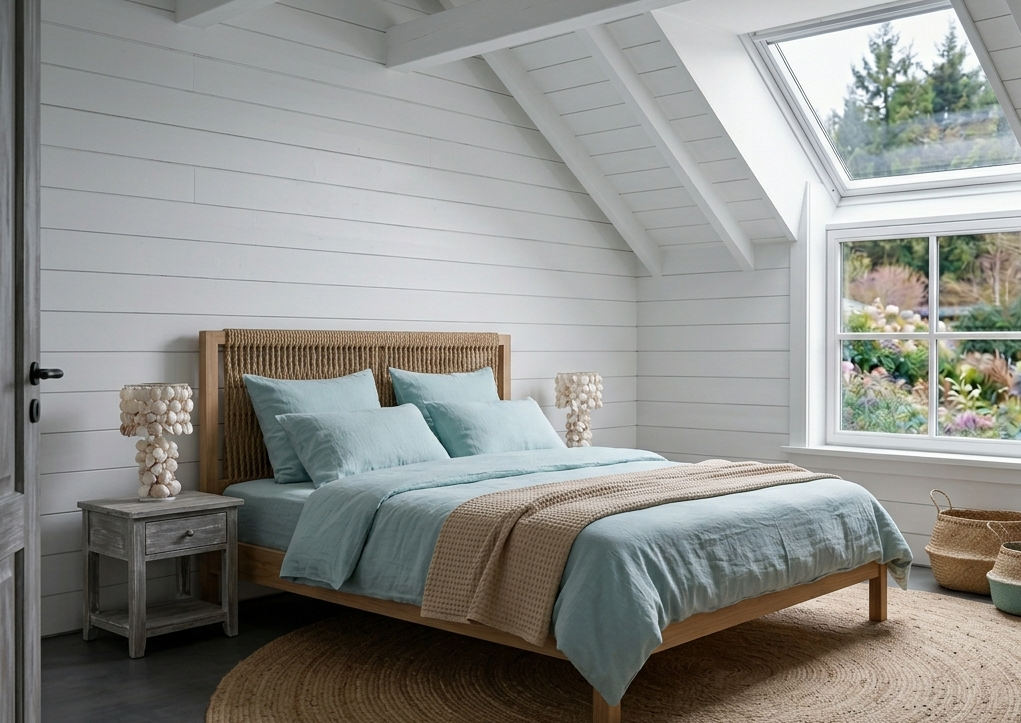 Coastal Cottage Attic Bedroom