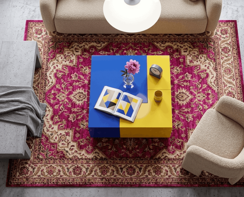 Color-Blocked Coffee Table