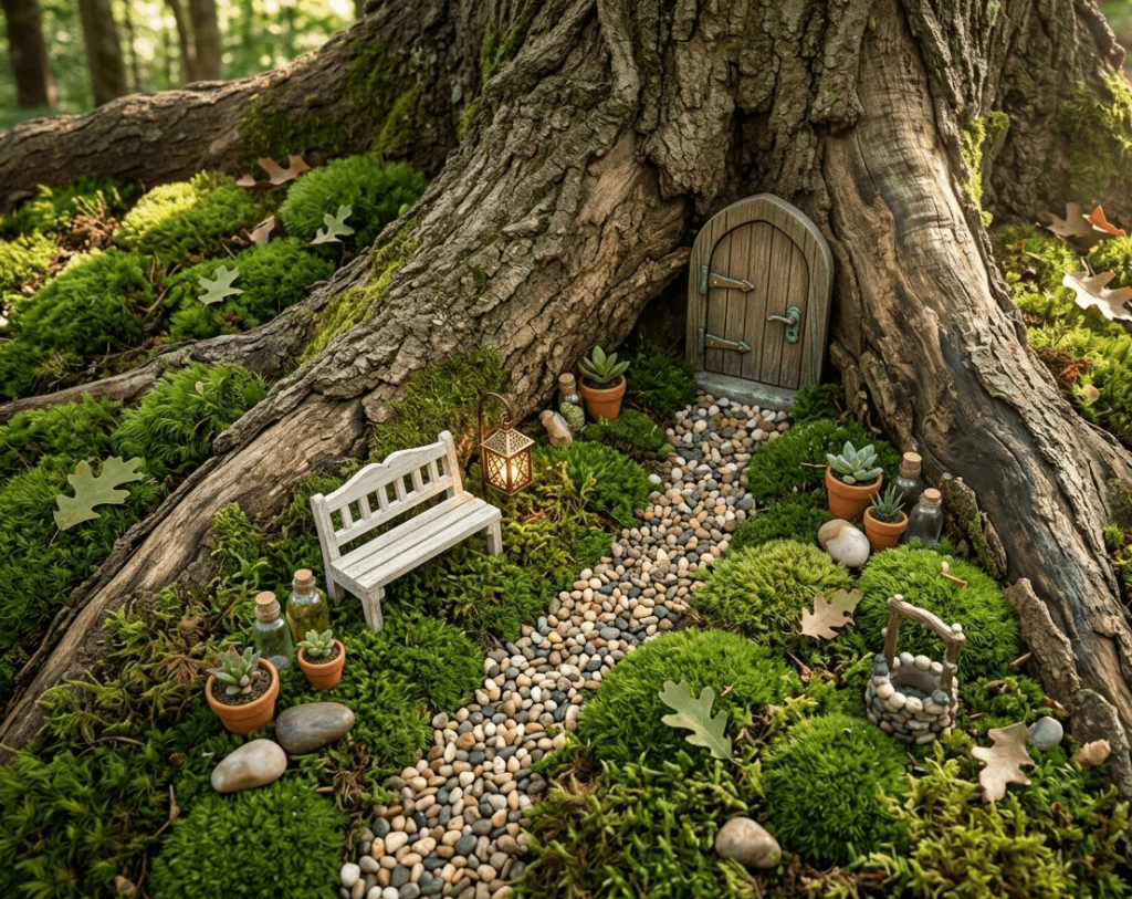 Fairy Garden Under a Tree