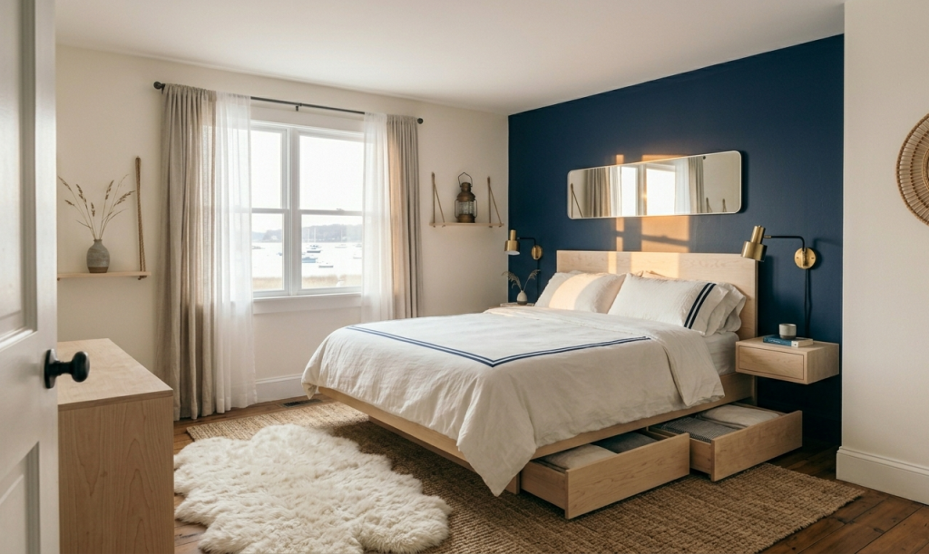 Small Bedroom Deep Blue