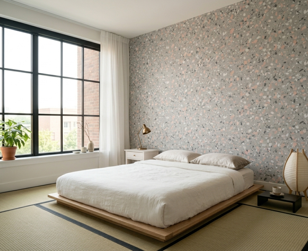 Geometric or Terrazzo Accent Wall