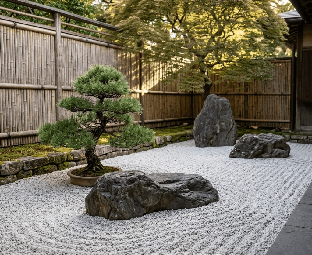 Minimalist Zen Gravel Garden