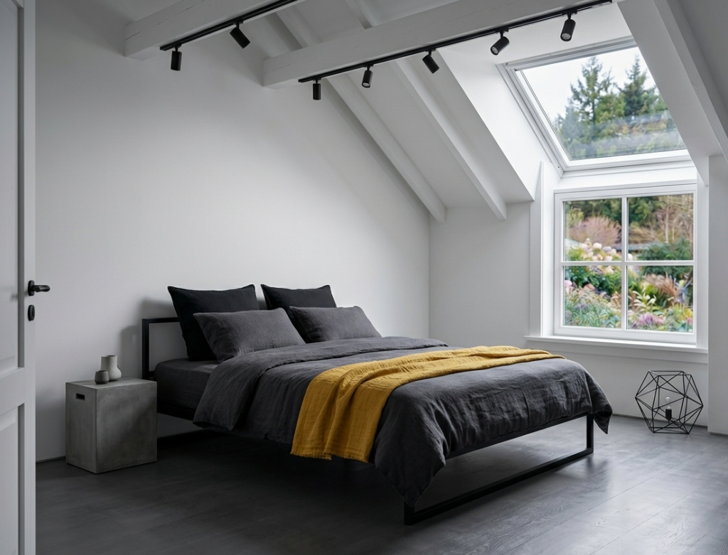 Monochromatic Modern Attic