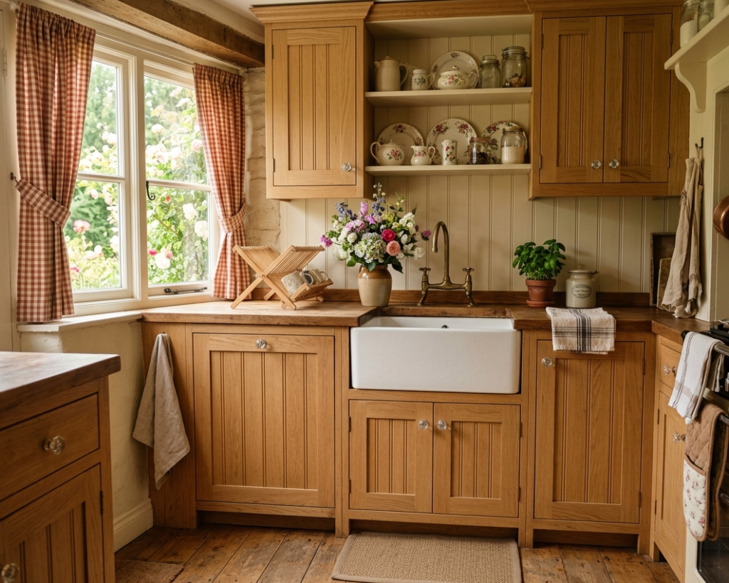 Oak Beadboard for Cottage Charm