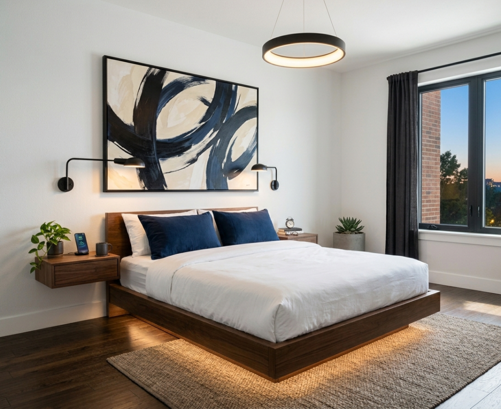 Oversized Abstract Art as Focal Point