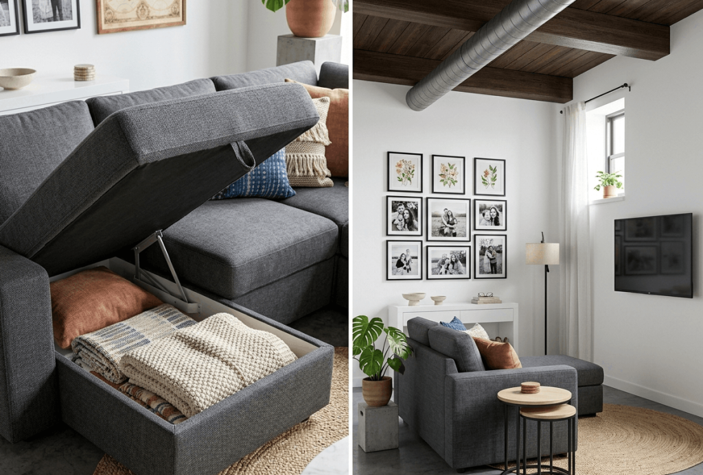 Small-Space Sectional with Hidden Storage