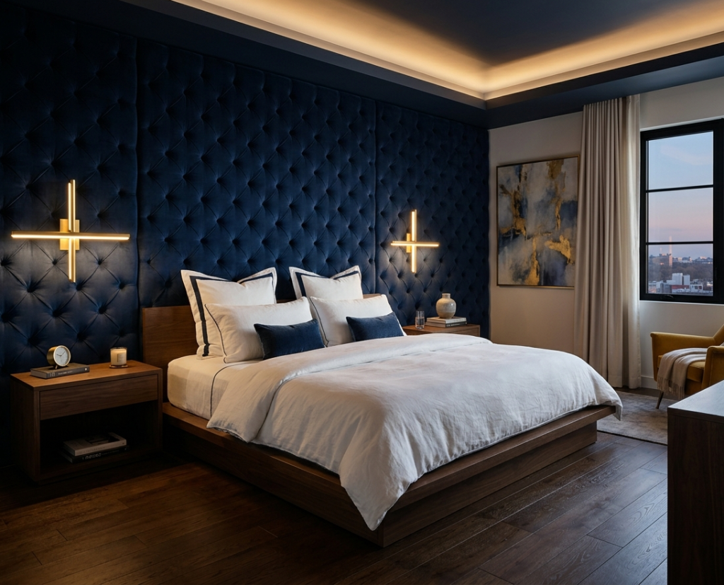 Statement Upholstered Headboard Wall