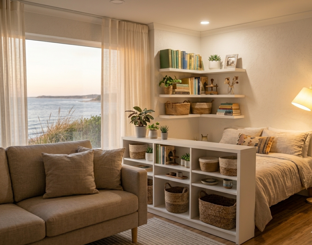 Use a Room Divider (But Keep It Open)