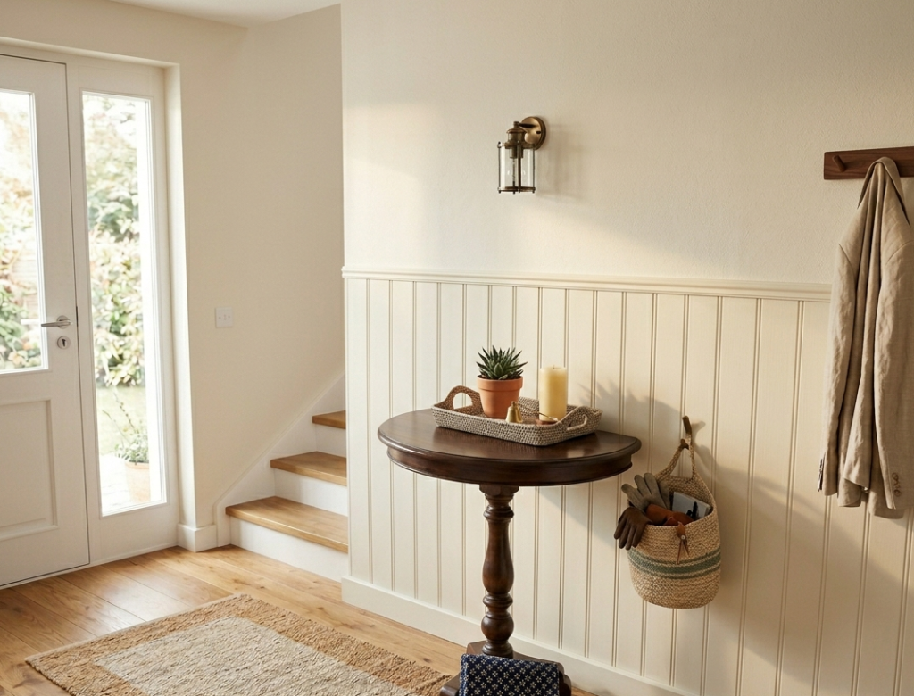 Use a Round Pedestal Table Instead of a Console