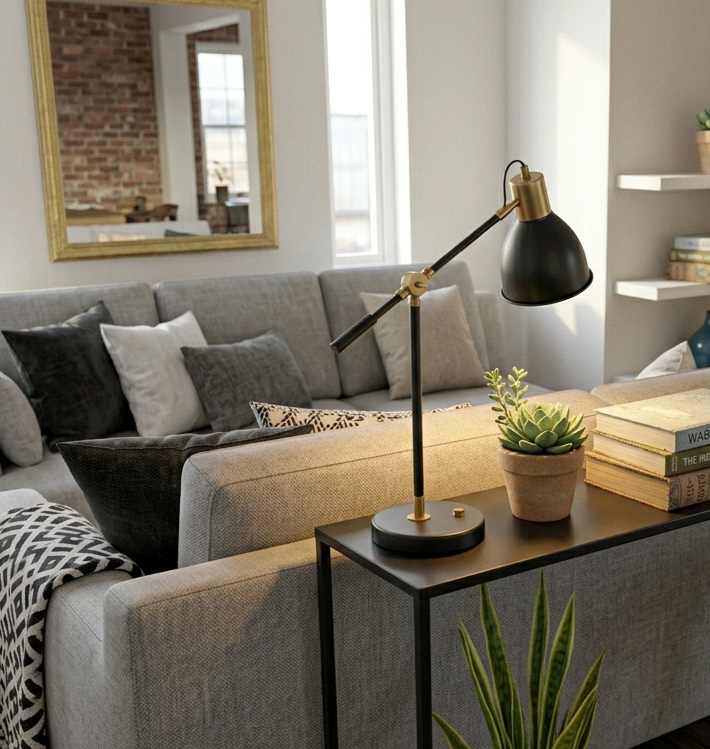 Use a Sofa Table Behind the Sofa