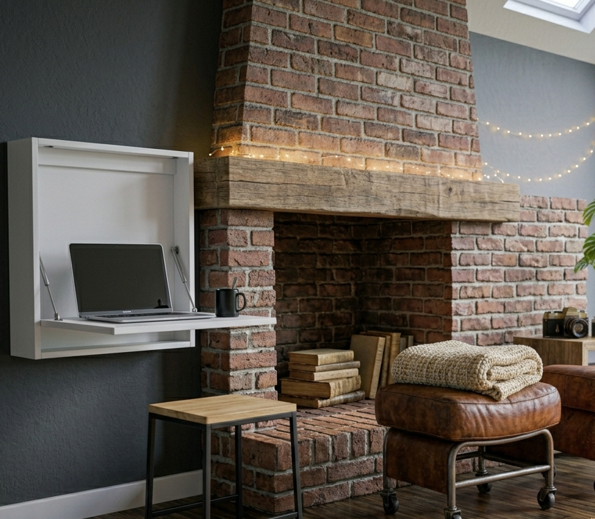 Wall-Mounted Folding Desk