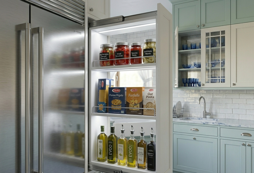 Add Tall Pantry Cabinets Beside the Fridge
