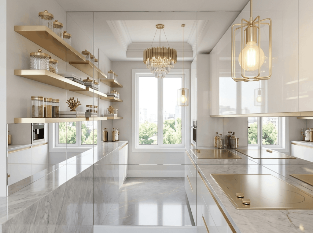 Add a Mirror on the Backsplash