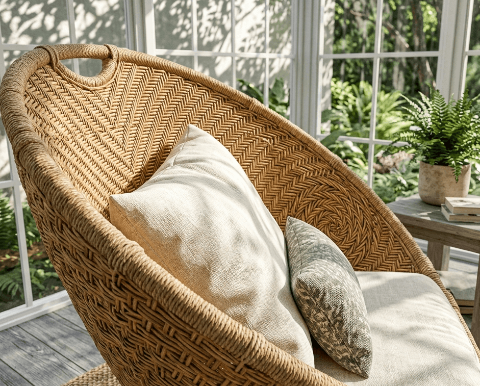 Biophilic Woven Shell Chair