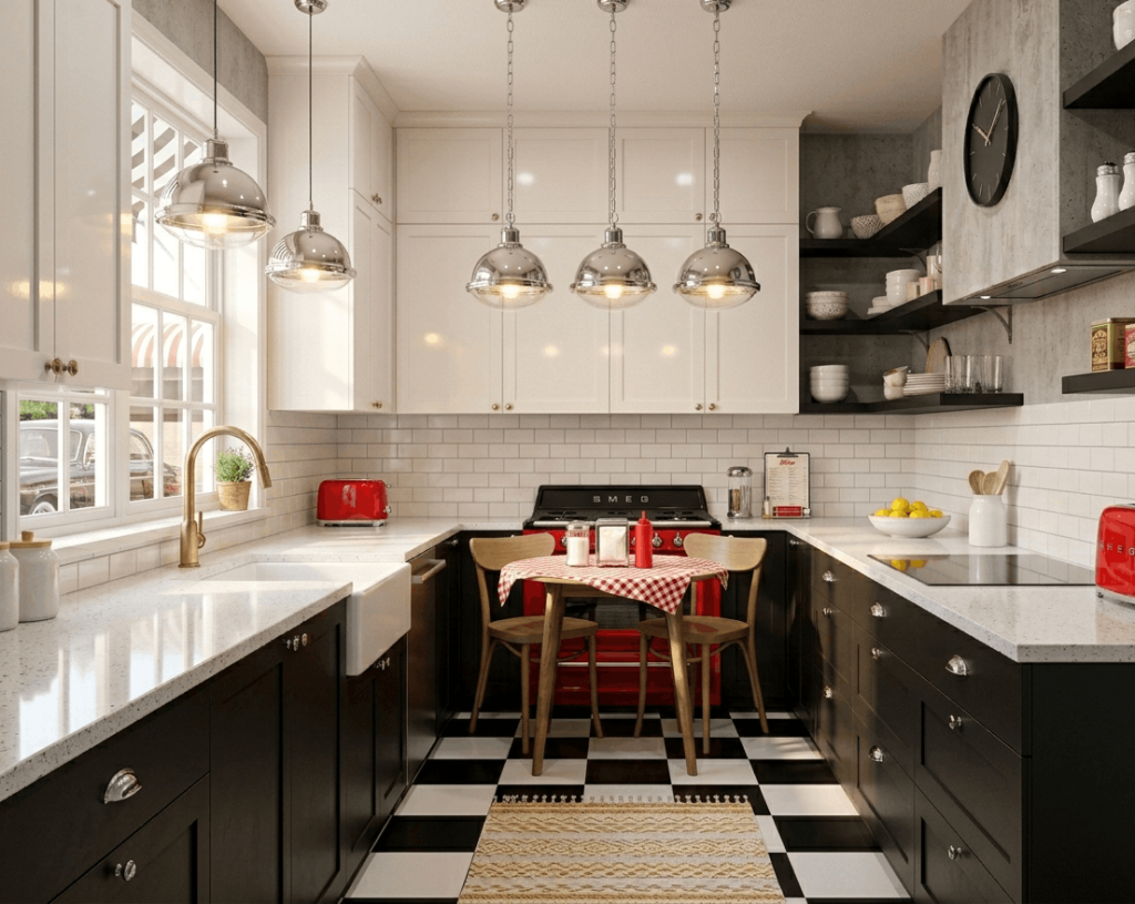 Black and White with a Pop of Red
