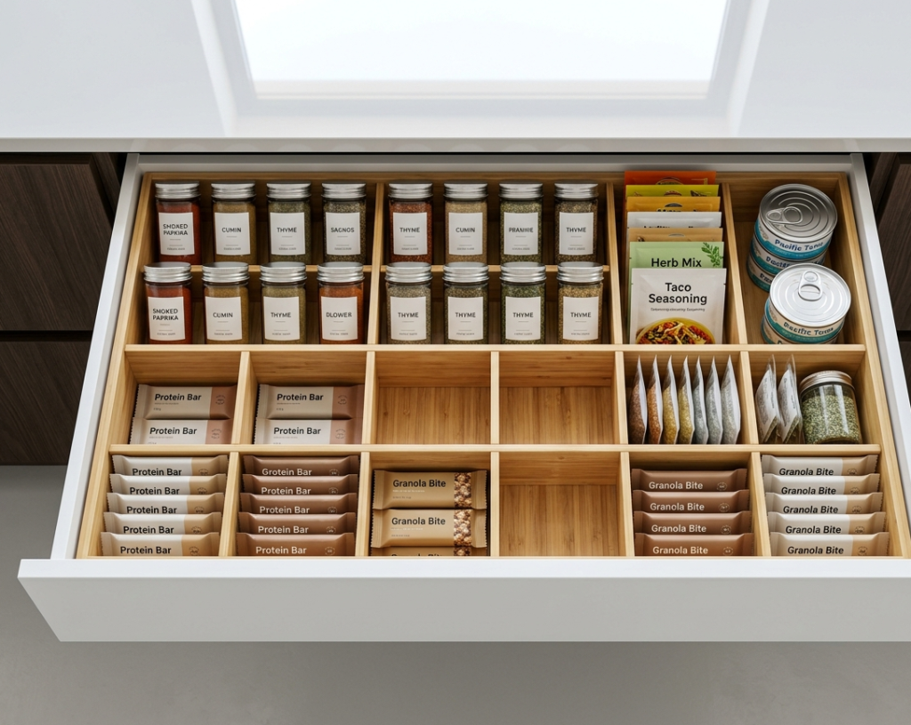 Drawer-Based Pantry Cabinet
