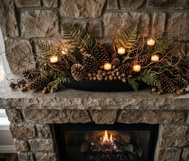 17 DIY Christmas Mantle Decor Ideas
