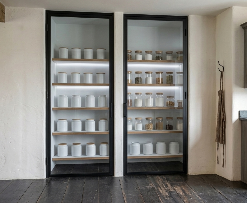 Glass-Front Pantry Doors