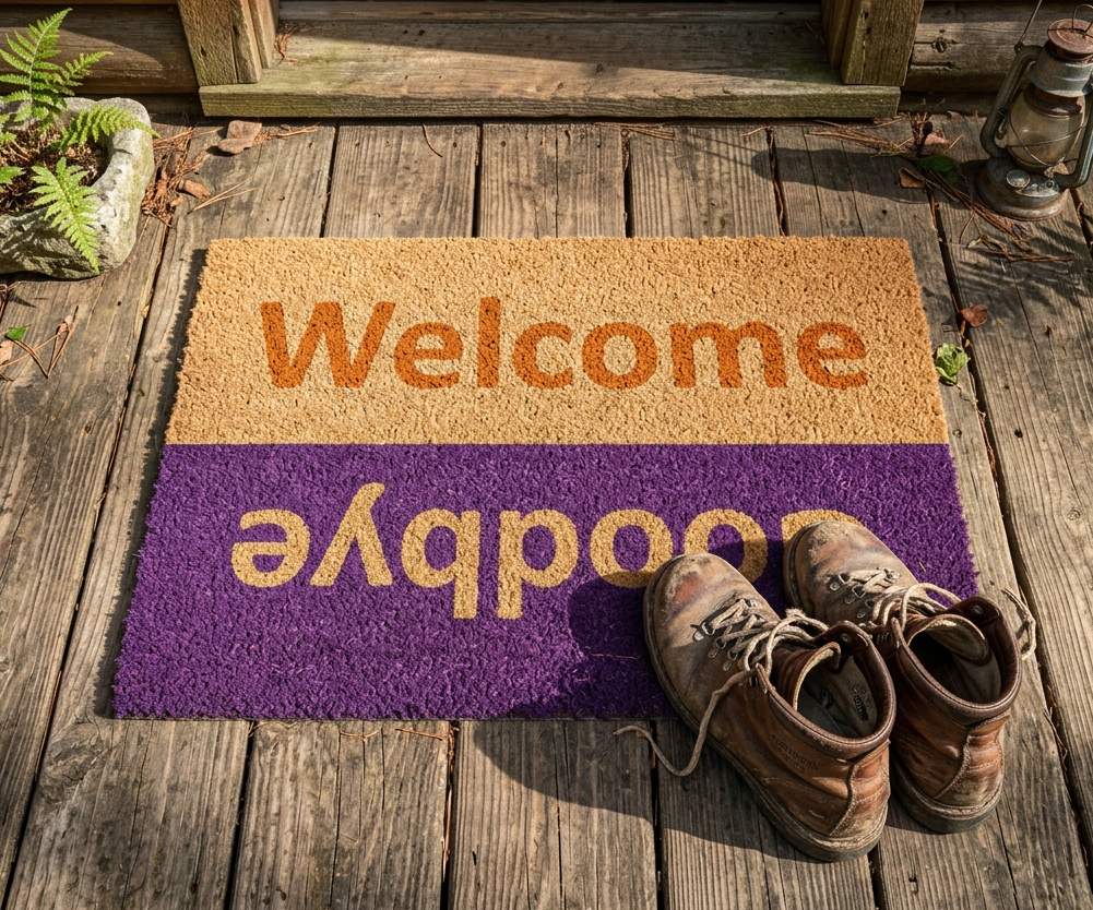 “Goodbye” Reversible Mat