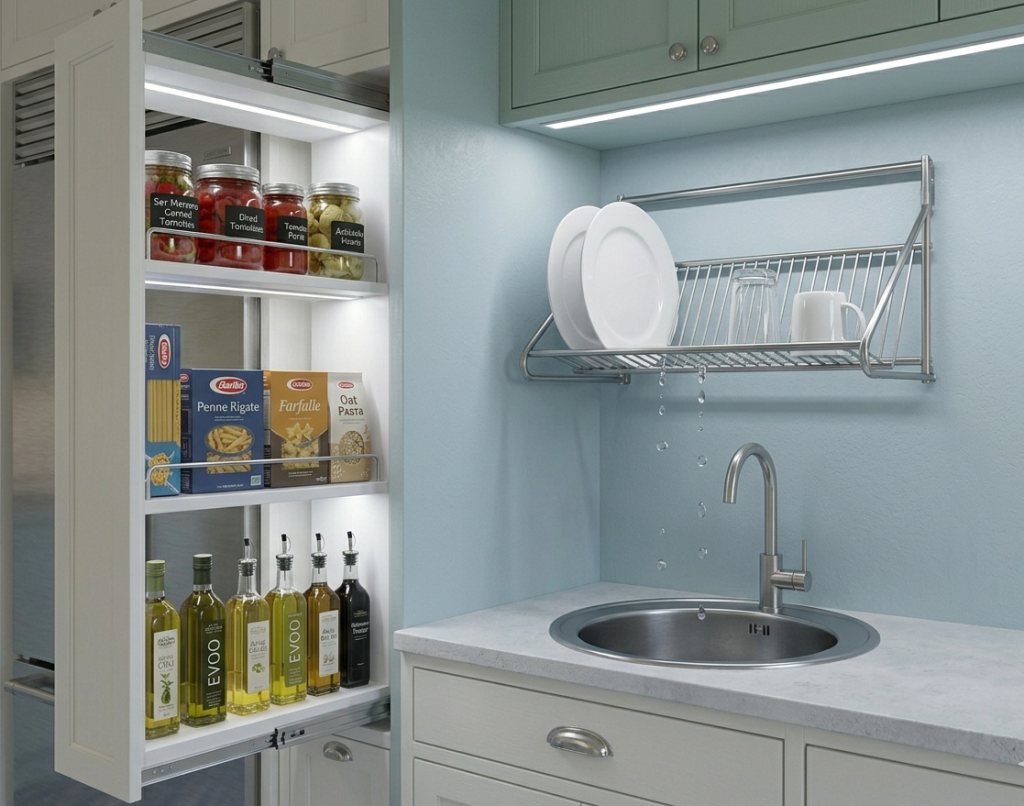 Hang a Wall-Mounted Drying Rack Over the Sink