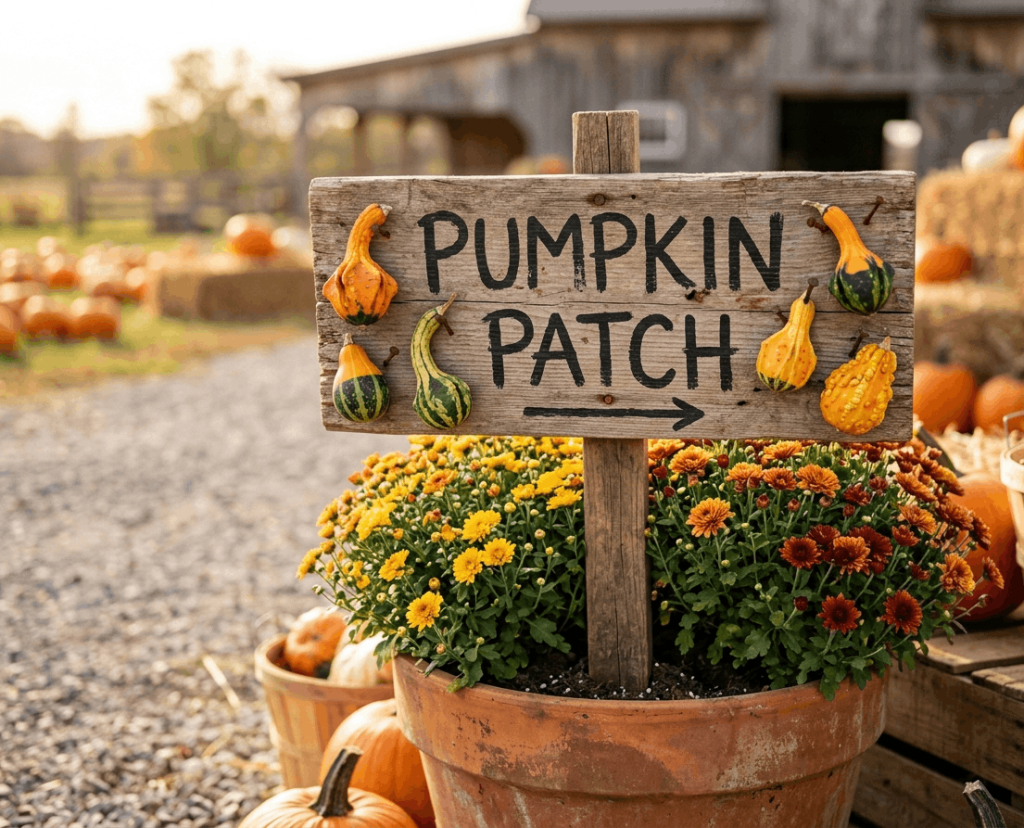 Harvest-Themed Garden Signage