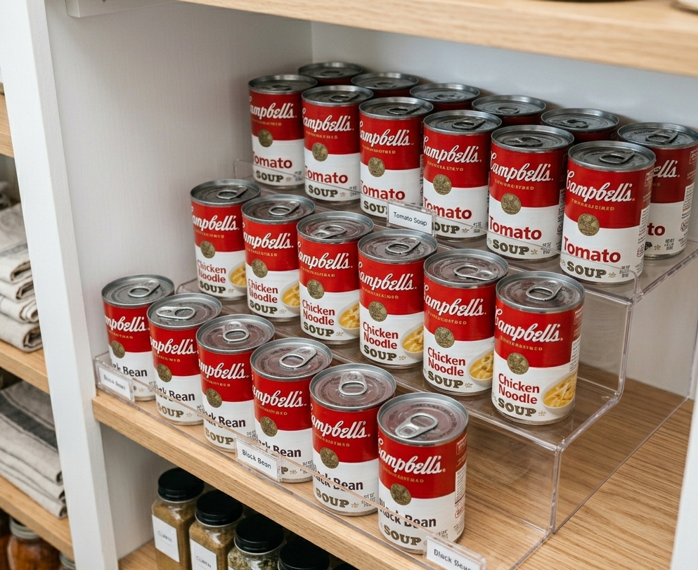 Labeled Can Risers