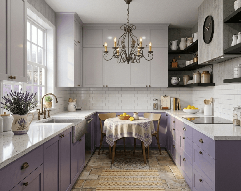 Lavender and Soft Gray
