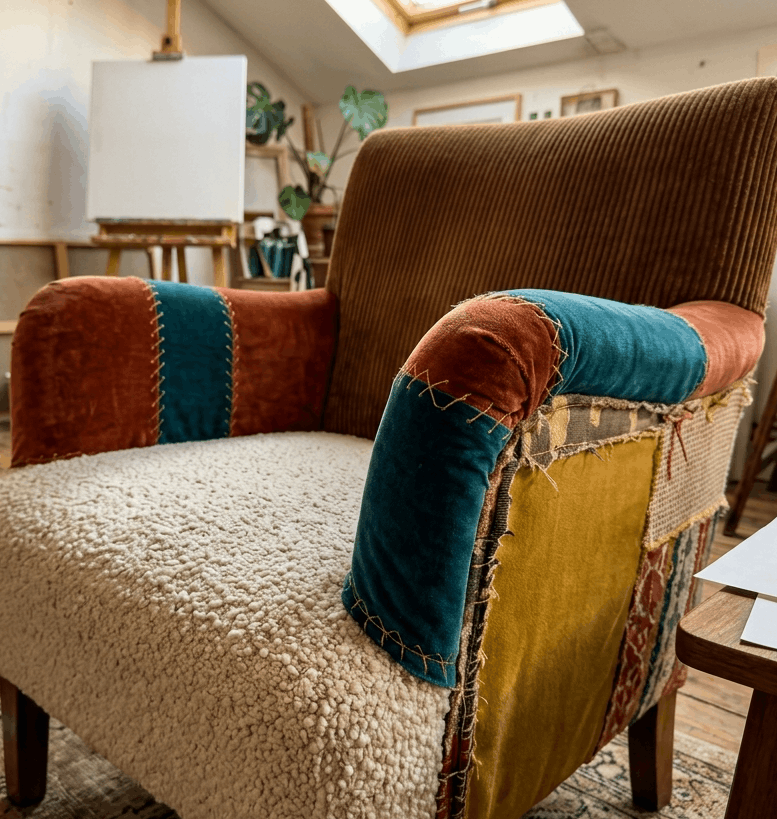 Layered Textile Armchair