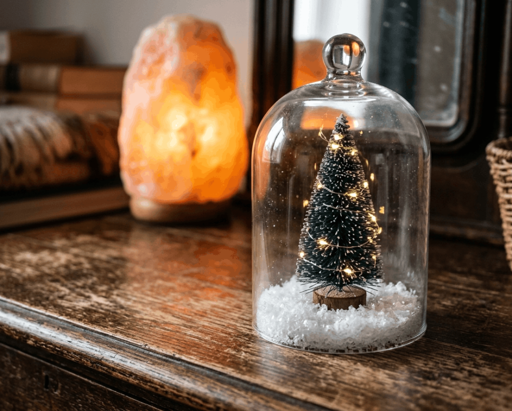 Light-Filled Glass Cloche Display