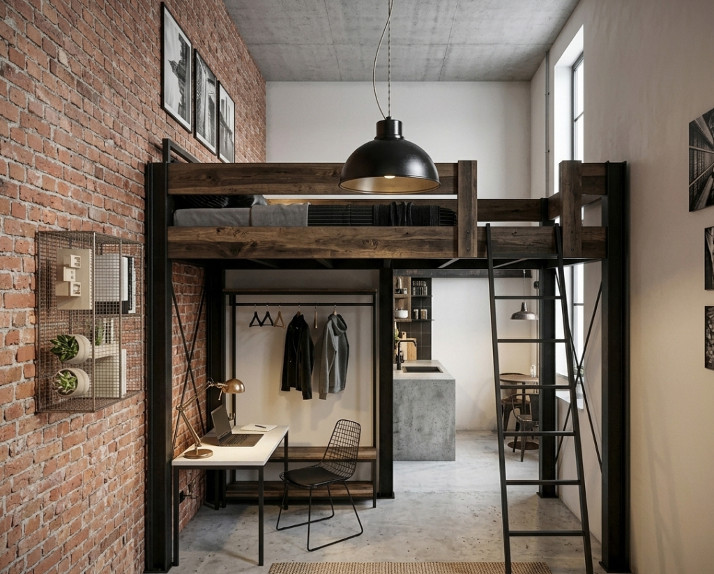 Lofted Bed for Vertical Separation