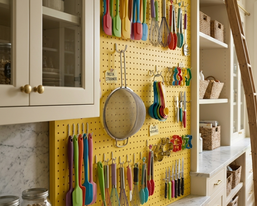 Pegboard Wall for Hanging Tools
