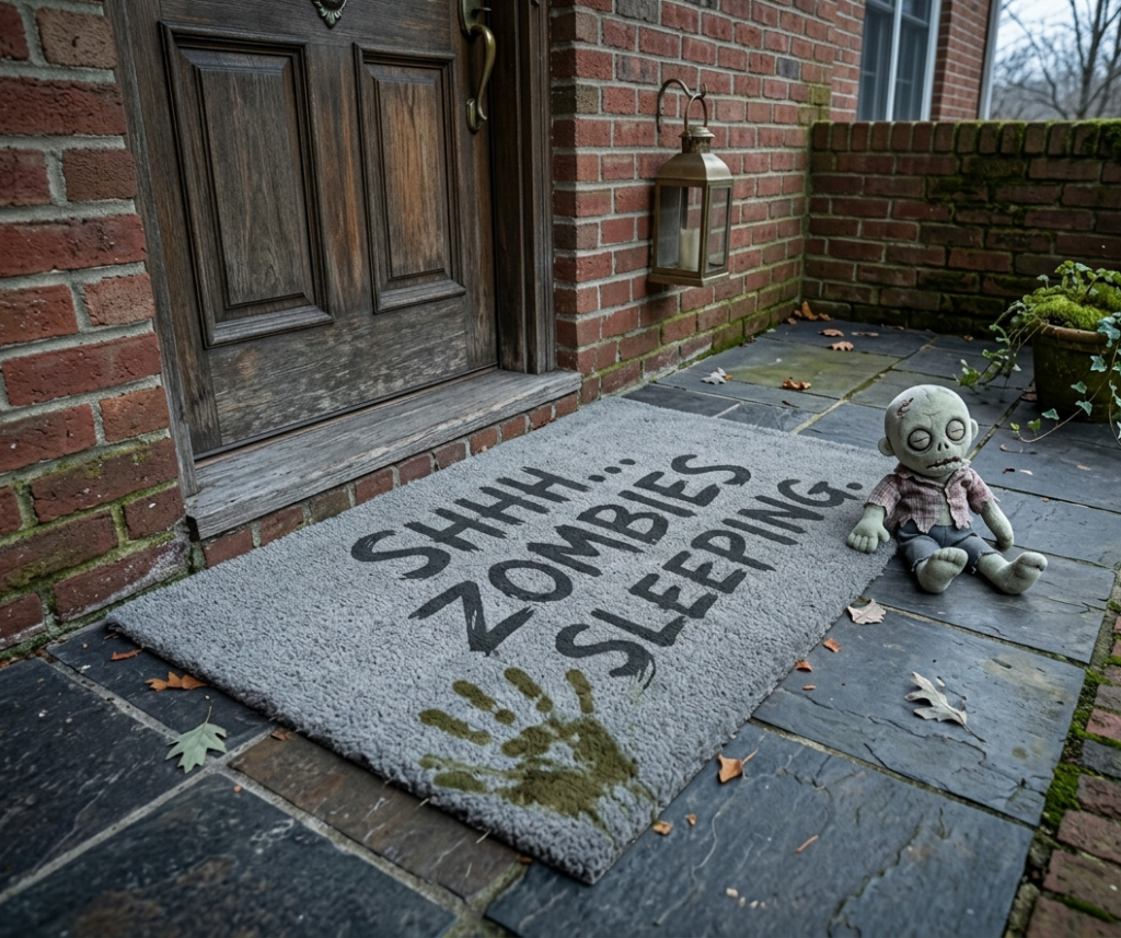 “Shhh… Zombies Sleeping” Mat