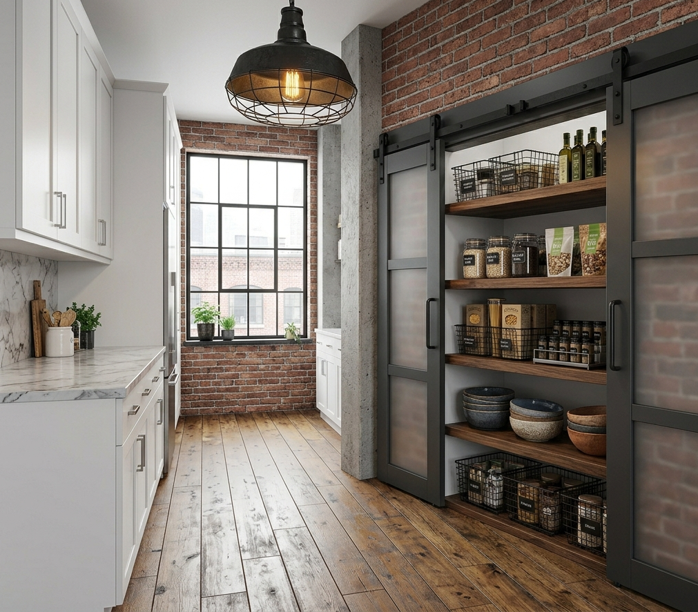 Sliding Door Pantry Cabinet