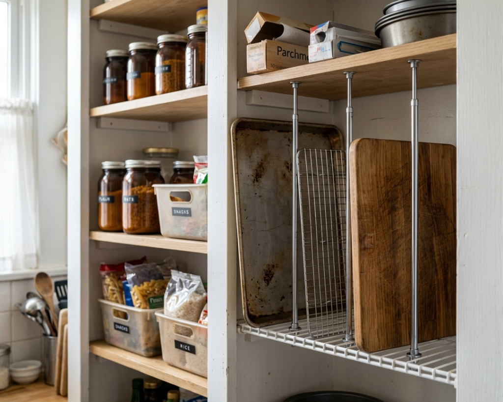 Tension Rod Vertical Storage