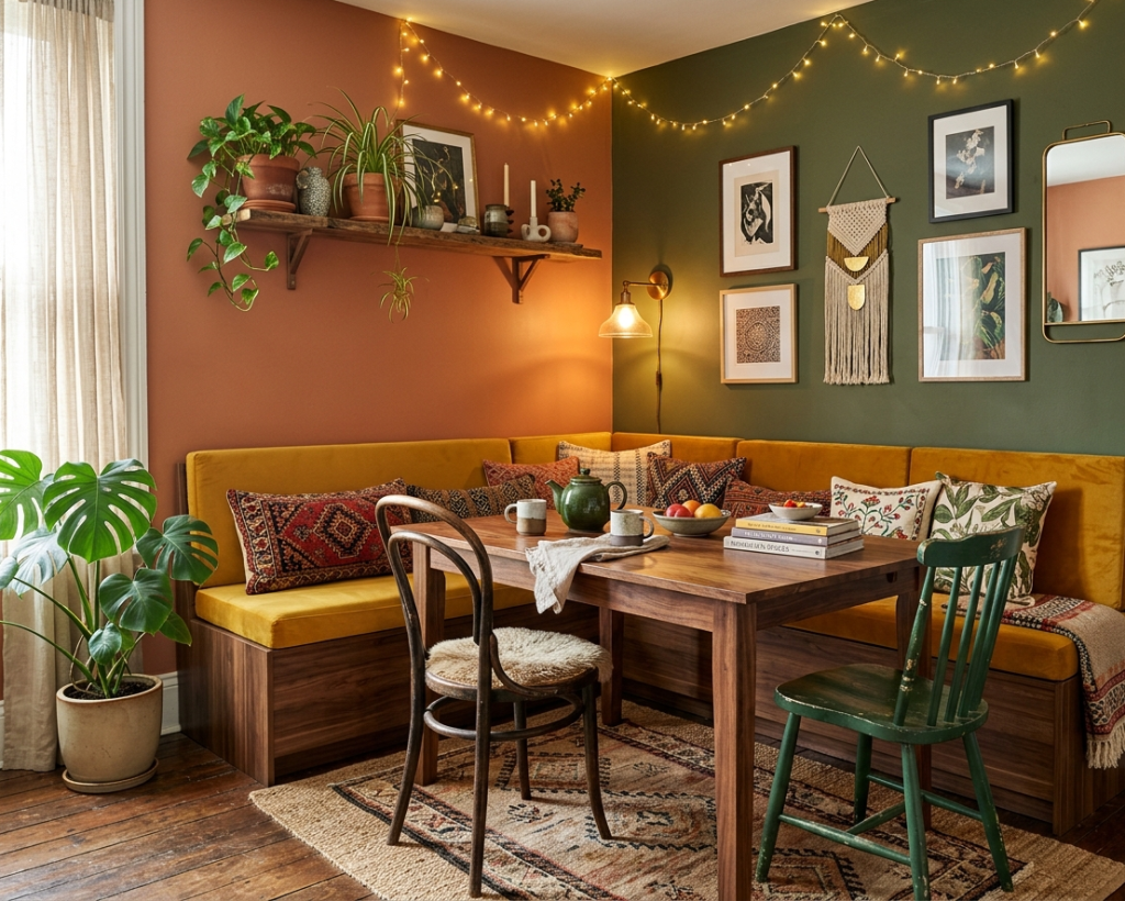 Banquette Seating in a Corner