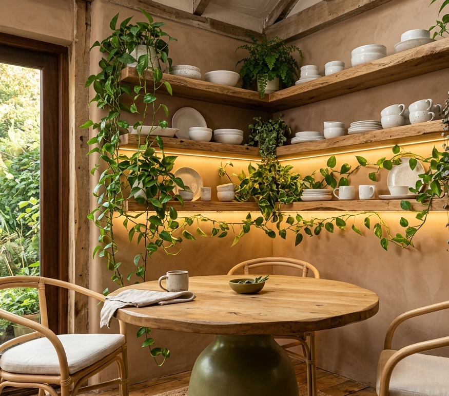 Corner Shelves Above Head Height