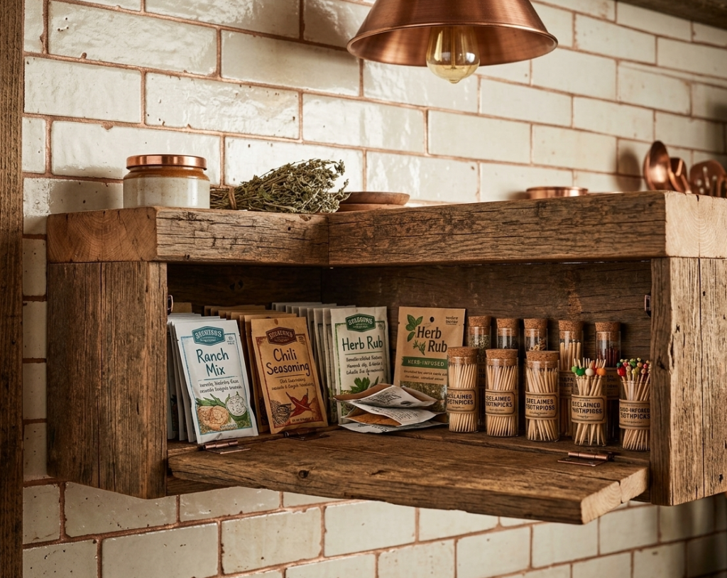 Floating Shelf Secret Pantry