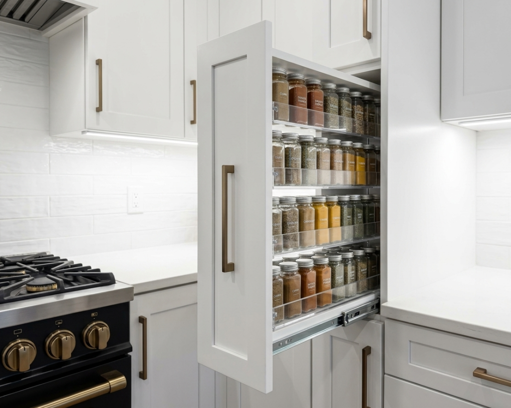Pottery Barn-Style Pull-Out Spice Rack