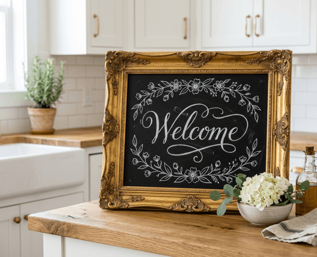 Upcycle an Old Frame into a Chalkboard Sign