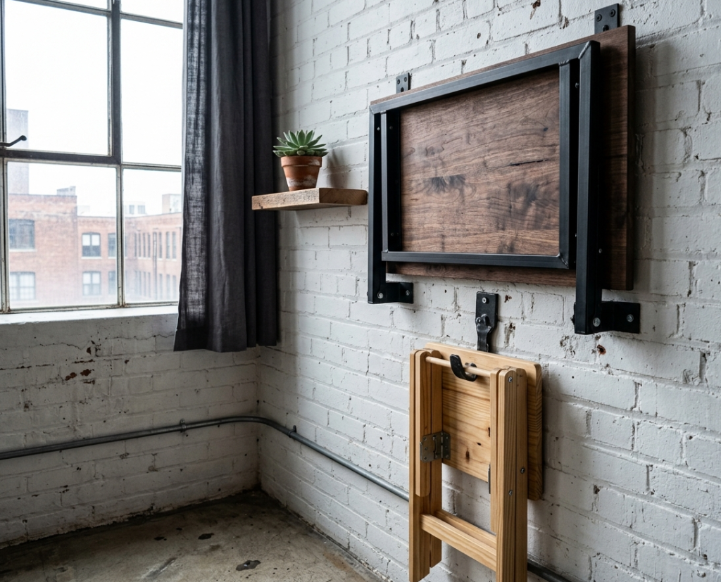 Wall-Mounted Folding Table