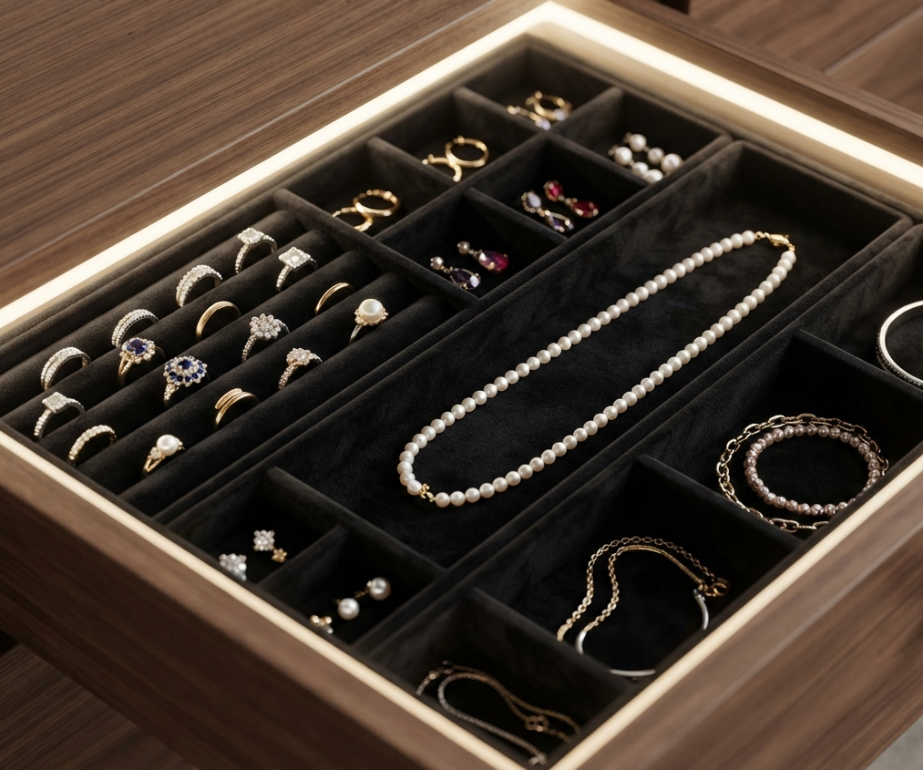 A Velvet-Lined Drawer Organizer