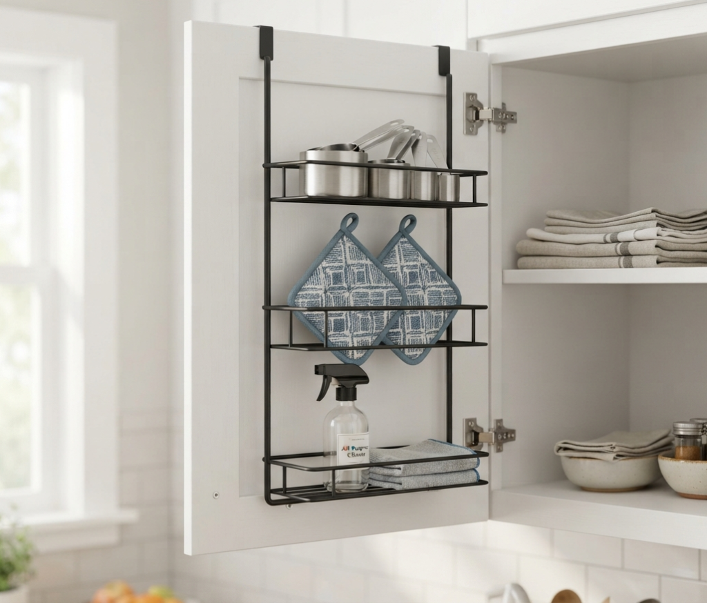  Add Hooks to the Inside of Cabinet Doors

