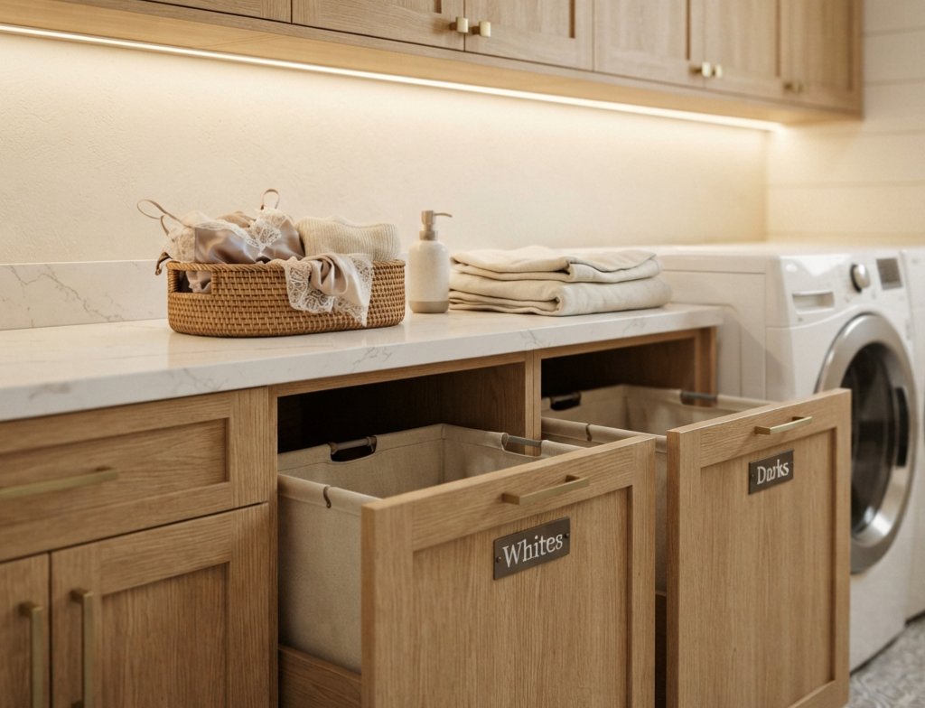  Built-In Pull-Out Hampers