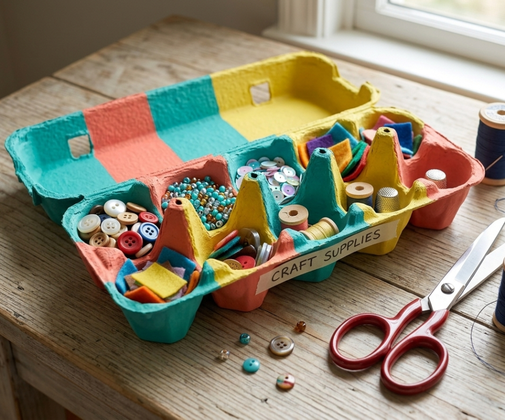  Egg Cartons for Small Item Organization