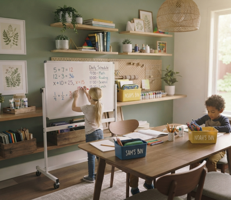 19 Tips for Creating a Dual-Purpose Dining Room and Home school Classroom