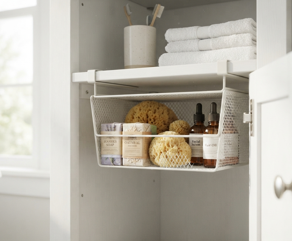 Install Under-Shelf Baskets