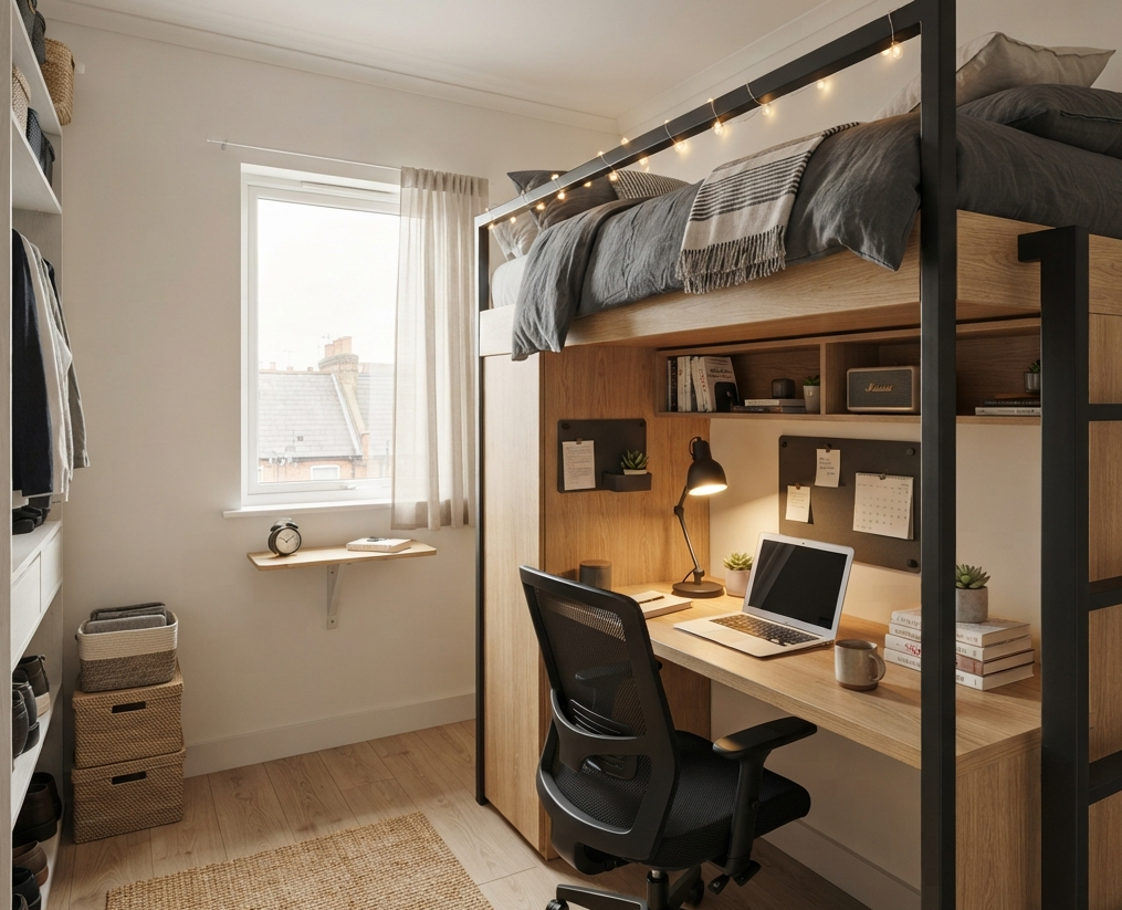 Lofted Bunks with Study Zone