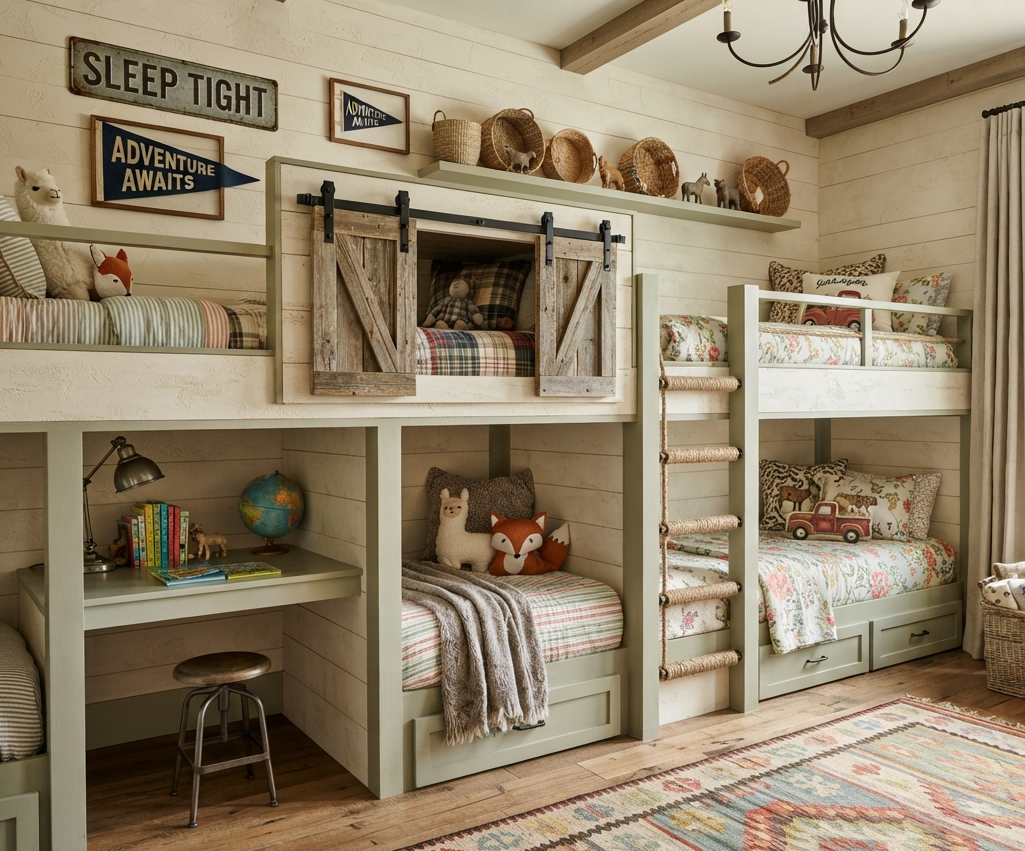The Fixer Upper "Bunk-y" Room